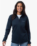 Columbia 213624 Women's Essential Hike Grid Fleece Half-Zip Pullover - Collegiate Navy - model front