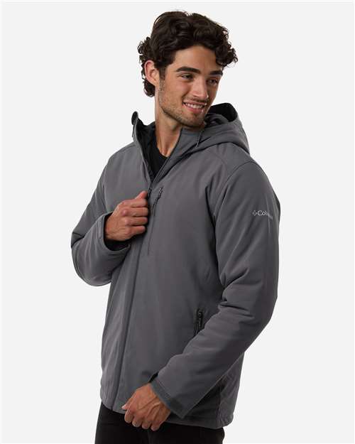 Columbia 216509 Men's Gate Racer II Soft Shell Jacket - City Grey - model side