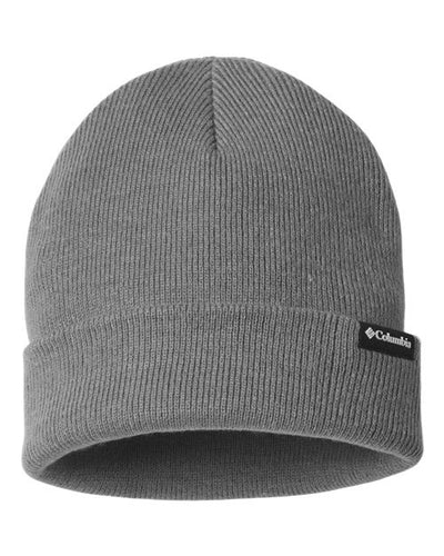 Columbia 216512 City Trek Heavyweight Beanie - City Grey Heather - front
