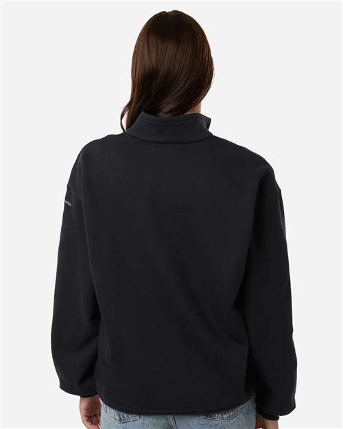 Columbia 216515 Women's Aldermore Half-Zip Pullover - Black - model back
