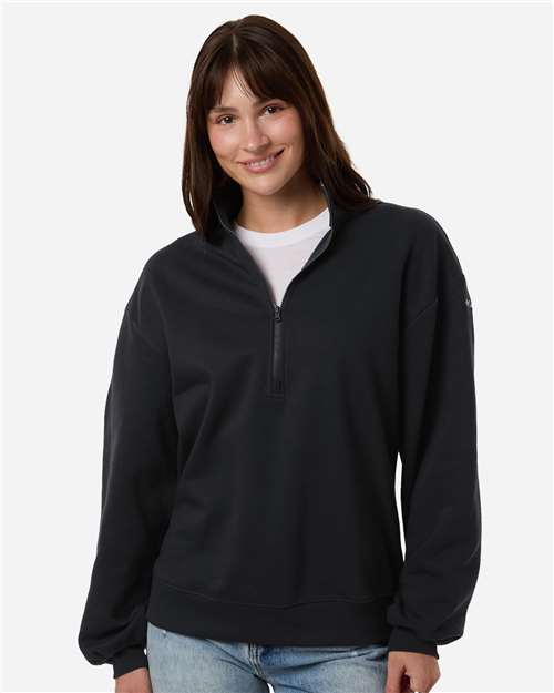 Columbia 216515 Women's Aldermore Half-Zip Pullover - Black - model front