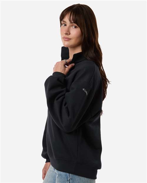 Columbia 216515 Women's Aldermore Half-Zip Pullover - Black - model side