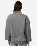 Columbia 216515 Women's Aldermore Half-Zip Pullover - Charcoal Heather - model back
