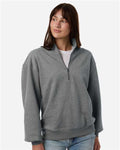 Columbia 216515 Women's Aldermore Half-Zip Pullover - Charcoal Heather - model front