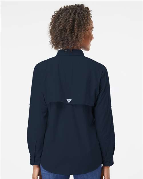 Columbia 212474 Women's PFG Bahama Shirt - Collegiate Navy - model back