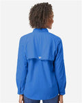 Columbia 212474 Women's PFG Bahama Shirt - Vivid Blue - model back