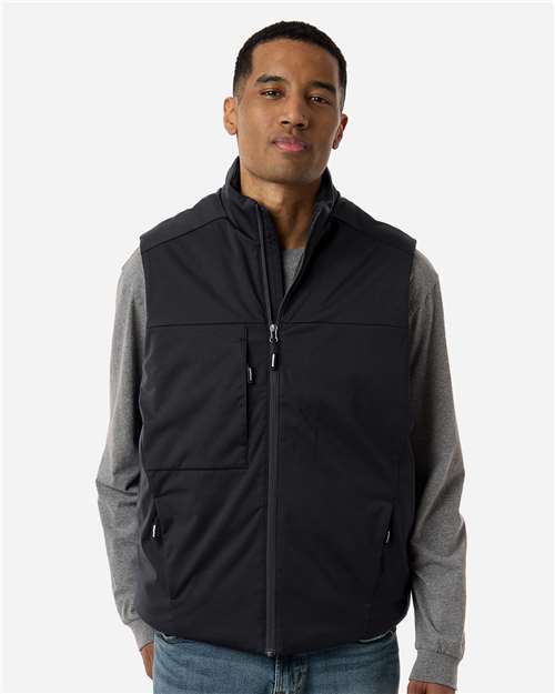 Core 365 CE716 Unisex Techno Lite Flat-Fill Insulated Vest - Black - model front