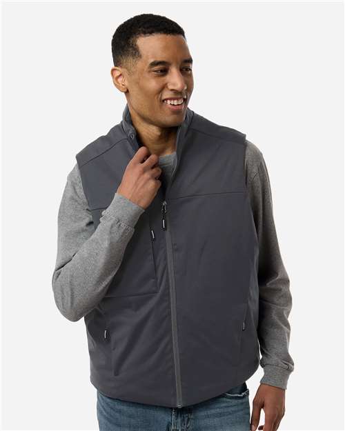 Core 365 CE716 Unisex Techno Lite Flat-Fill Insulated Vest - Carbon - model front