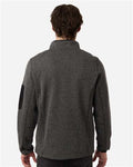 North End NE730 Men's Jasper Full-Zip Fleece Jacket - Black/ Grey - model back