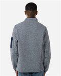 North End NE730 Men's Jasper Full-Zip Fleece Jacket - Classic Navy/ White - model back