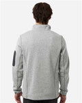 North End NE730 Men's Jasper Full-Zip Fleece Jacket - Grey/ White - model back