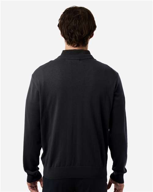 Devon & Jones DG445 Men's New Classics V-Neck Sweater - Black - model back