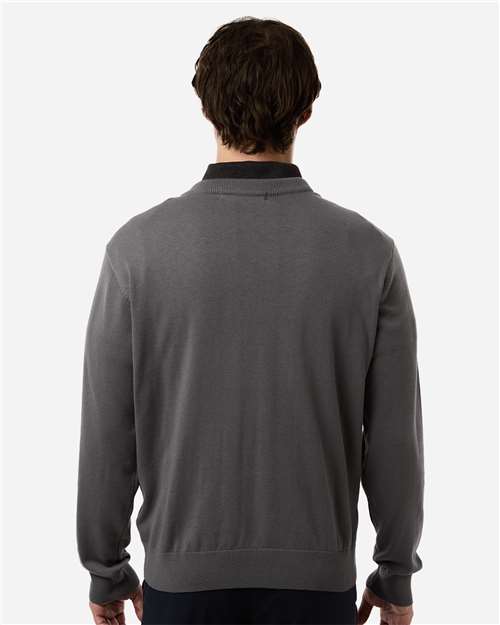 Devon & Jones DG445 Men's New Classics V-Neck Sweater - Graphite - model back