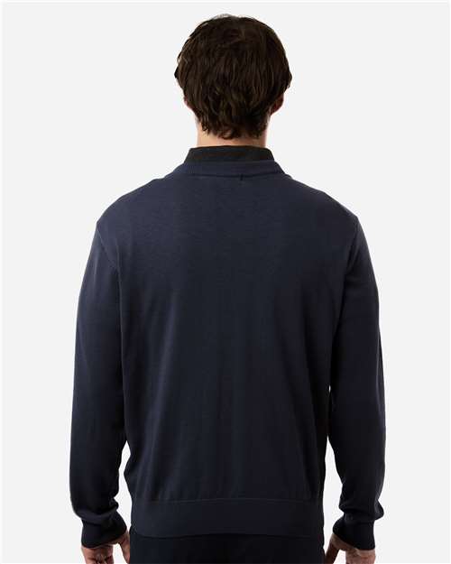 Devon & Jones DG445 Men's New Classics V-Neck Sweater - Navy - model back