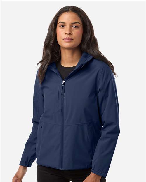 Core 365 CE812W Women's Barrier All Season Jacket - Classic Navy - model front