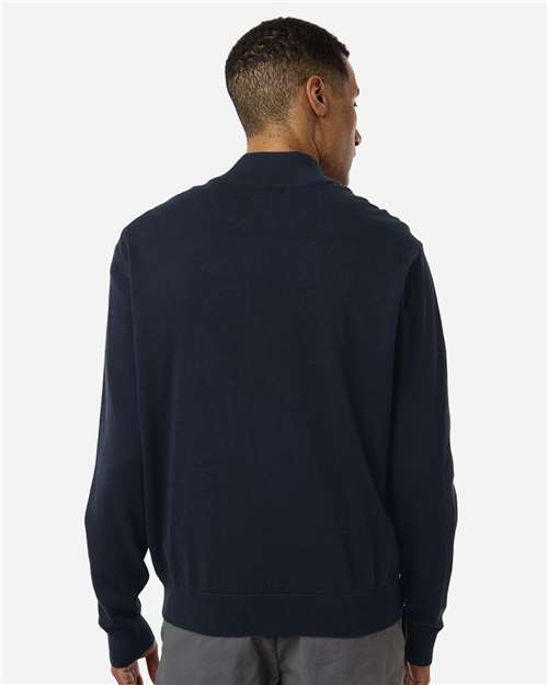 Devon & Jones DG446 Men's New Classics Quarter-Zip Sweater - Navy - model back