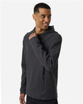 North End NE729 Men's Spirit Textured Hooded Pullover - Black Heather - model side