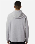 North End NE729 Men's Spirit Textured Hooded Pullover - Platinum Heather - model back