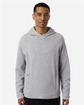 North End NE729 Men's Spirit Textured Hooded Pullover - Platinum Heather - model front