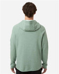 North End NE729 Men's Spirit Textured Hooded Pullover - Sage Green Heather - model back