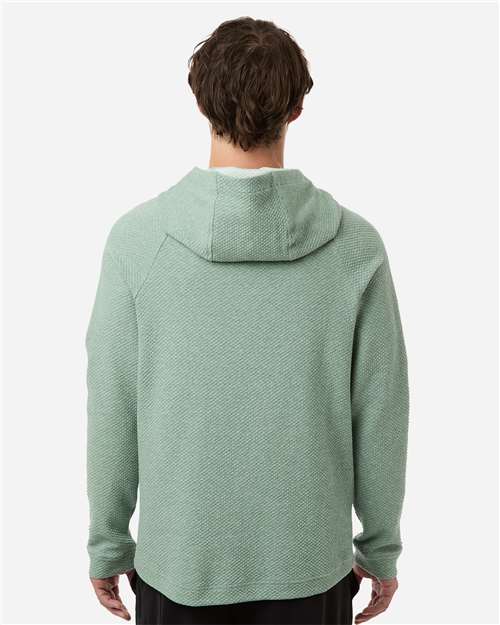 North End NE729 Men's Spirit Textured Hooded Pullover - Sage Green Heather - model back