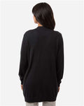 Devon & Jones DG447W Women's New Classics Open Cardigan Sweater - Black - model back