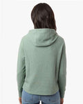 North End NE729W Women's Spirit Textured Hooded Pullover - Sage Green Heather - model back