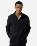 Devon & Jones DG740 Men's Berkley Textured Full-Zip Jacket - Black - model front