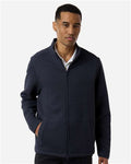 Devon & Jones DG740 Men's Berkley Textured Full-Zip Jacket - Navy - model front
