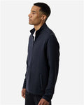 Devon & Jones DG740 Men's Berkley Textured Full-Zip Jacket - Navy - model side