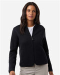 Devon & Jones DG740W Women's Berkeley Textured Full-Zip Jacket - Black - model front