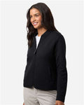 Devon & Jones DG740W Women's Berkeley Textured Full-Zip Jacket - Black - model side