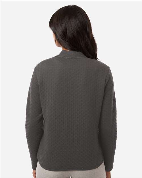 Devon & Jones DG740W Women's Berkeley Textured Full-Zip Jacket - Graphite - model back