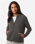 Devon & Jones DG740W Women's Berkeley Textured Full-Zip Jacket - Graphite - model front