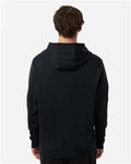 Team 365 TT400 Unisex Squad Hooded Tech Fleece Pullover - Black - model back
