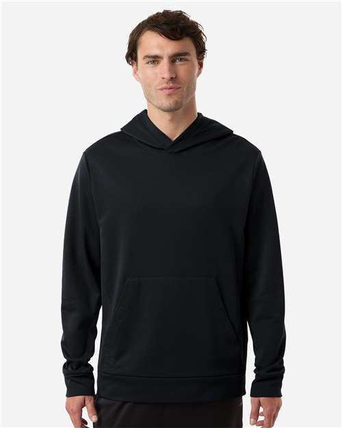 Team 365 TT400 Unisex Squad Hooded Tech Fleece Pullover - Black - model front