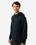 Team 365 TT400 Unisex Squad Hooded Tech Fleece Pullover - Black - model side