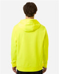 Team 365 TT400 Unisex Squad Hooded Tech Fleece Pullover - Safety Yellow - model back