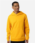 Team 365 TT400 Unisex Squad Hooded Tech Fleece Pullover - Sport Athletic Gold - model front