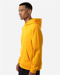 Team 365 TT400 Unisex Squad Hooded Tech Fleece Pullover - Sport Athletic Gold - model side