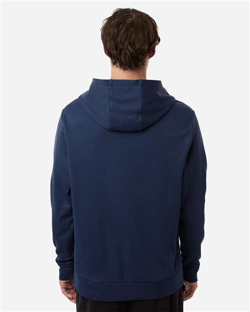 Team 365 TT400 Unisex Squad Hooded Tech Fleece Pullover - Sport Dark Navy - model back