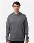 Team 365 TT400 Unisex Squad Hooded Tech Fleece Pullover - Sport Graphite - model front