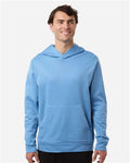 Team 365 TT400 Unisex Squad Hooded Tech Fleece Pullover - Sport Light Blue - model front