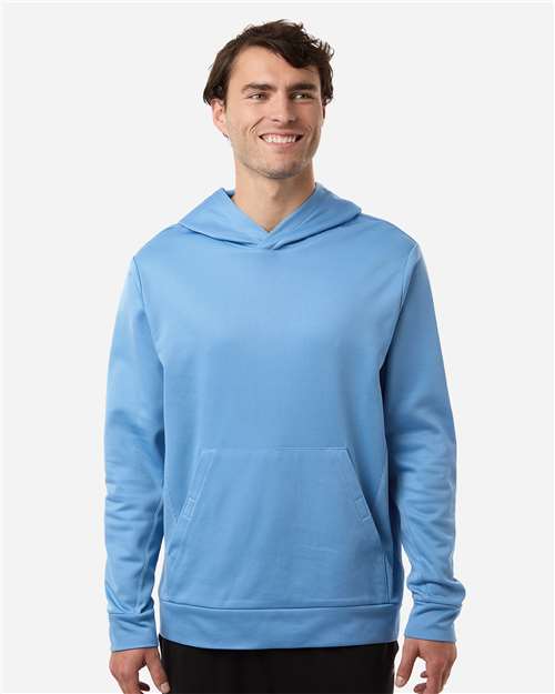 Team 365 TT400 Unisex Squad Hooded Tech Fleece Pullover - Sport Light Blue - model front