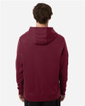 Team 365 TT400 Unisex Squad Hooded Tech Fleece Pullover - Sport Maroon - model back