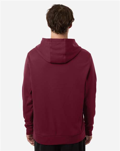 Team 365 TT400 Unisex Squad Hooded Tech Fleece Pullover - Sport Maroon - model back
