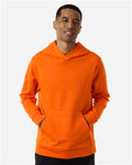 Team 365 TT400 Unisex Squad Hooded Tech Fleece Pullover - Sport Orange - model front