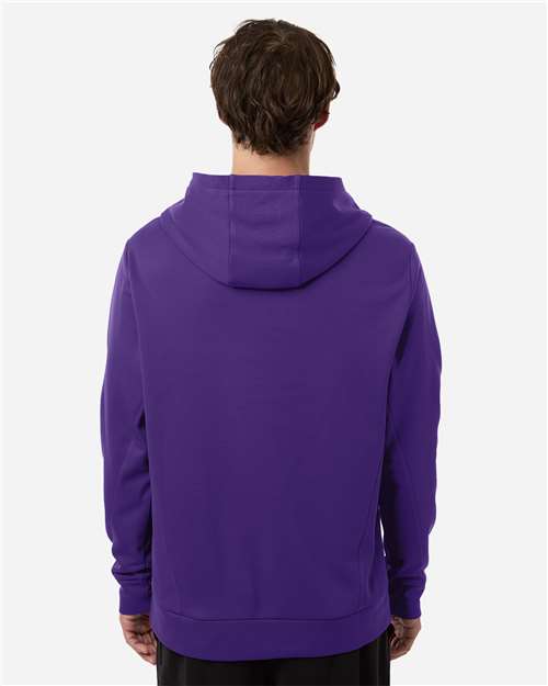 Team 365 TT400 Unisex Squad Hooded Tech Fleece Pullover - Sport Purple - model back
