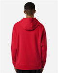 Team 365 TT400 Unisex Squad Hooded Tech Fleece Pullover - Sport Red - model back