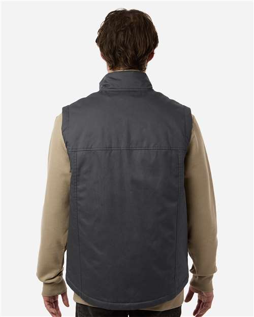 Harriton M723 Unisex ClimaBloc Station Vest - Dark Charcoal - model back
